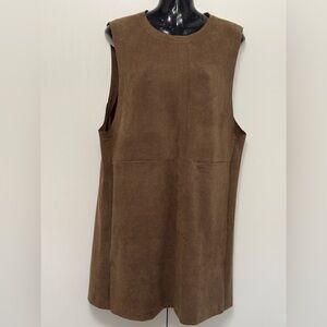Zara Chocolate Brown Sleeveless Shift Mini Dress